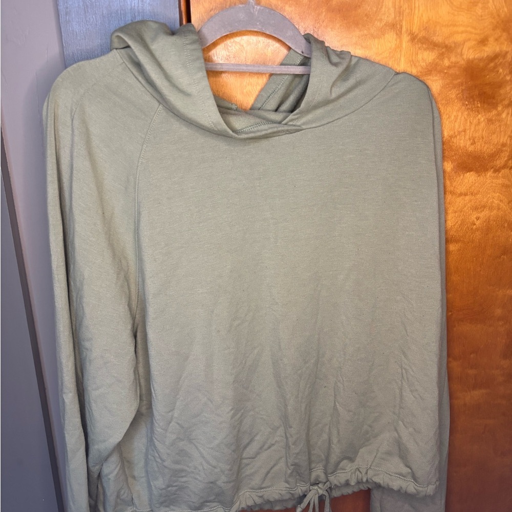 DSG Green Long Sleeve Tie Front Hoodie